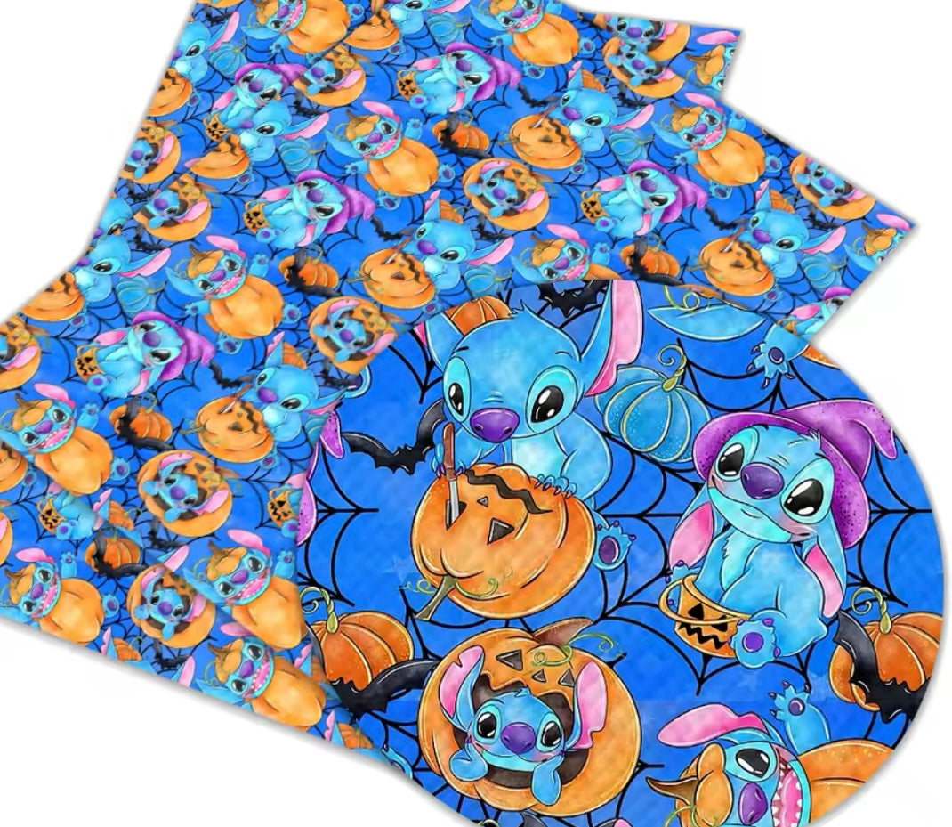 Stitch pumpkins polyCotton Fabric Half Yard (18” x 55”)