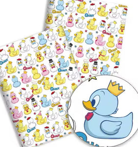 Rubber duck polyCotton Fabric Half Yard (18” x 55”)