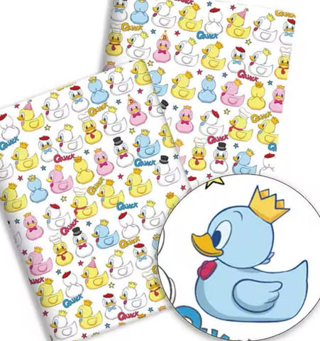 Rubber duck polyCotton Fabric Half Yard (18” x 55”)