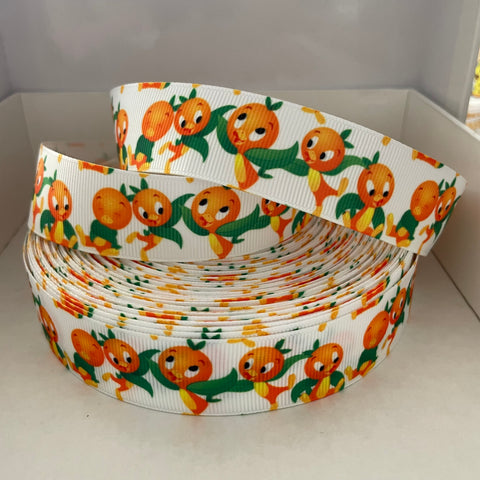 Orange Bird Grosgrain Ribbon