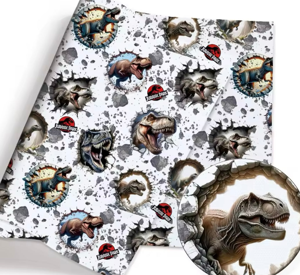 Jurassic Park polyCotton Fabric Half Yard (18” x 55”)