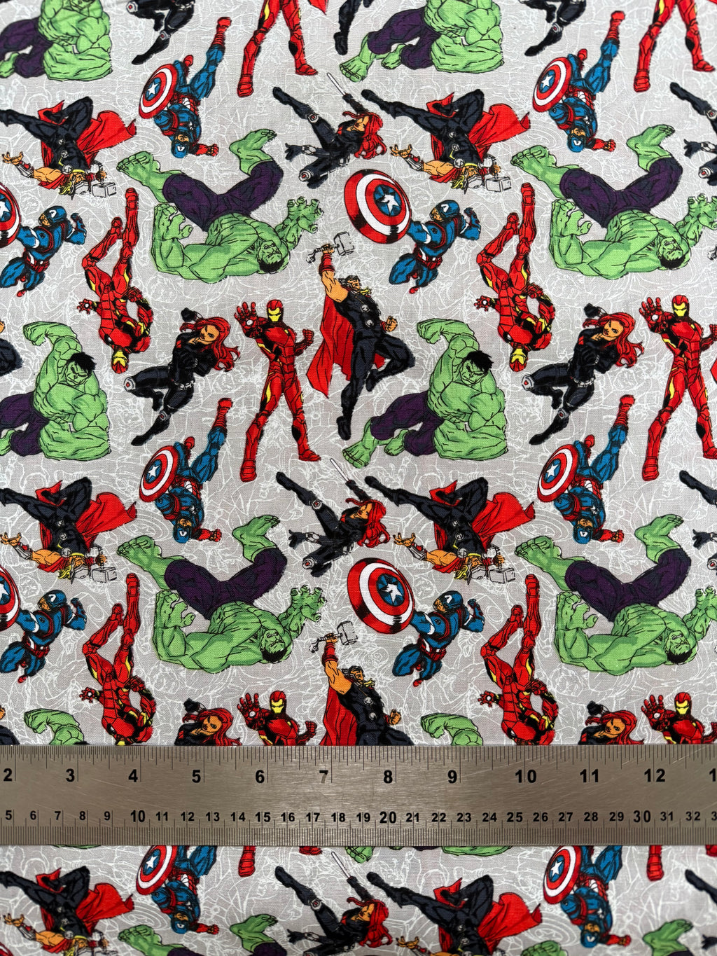 Marvel Avengers Superhero Superhero Cotton Fabric - Half Yard (18” x 55”) (Copy)