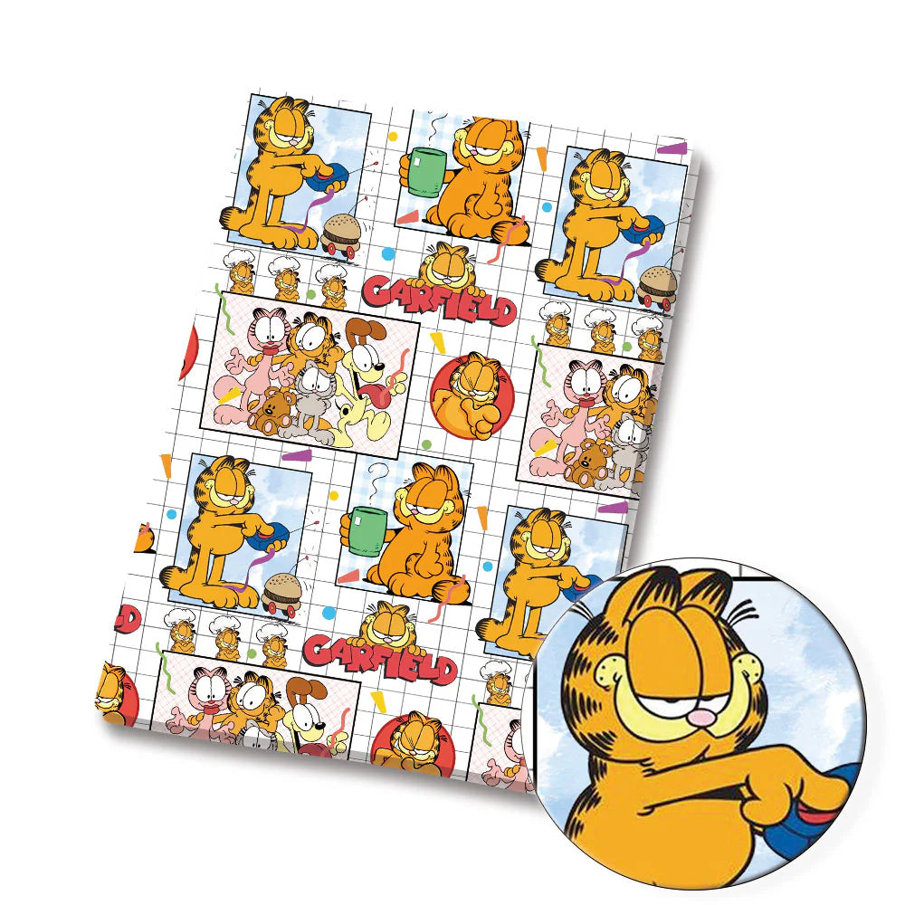 Garfield retro cat cartoon polyCotton Fabric Half Yard (18” x 55”) 90460