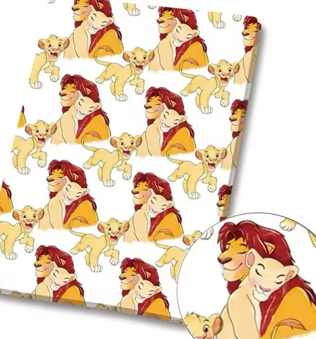 Lion King Polycotton Fabric Half Yard (18” x 50”)