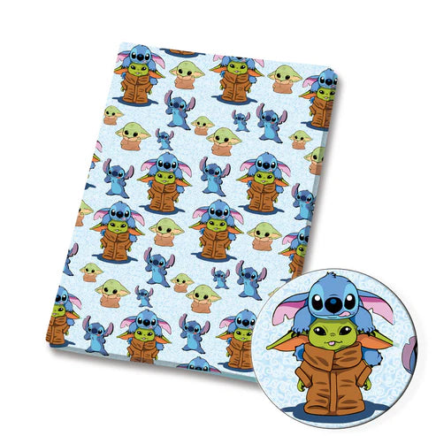 Cute Space Character Friends Polycotton Fabric - Half Yard (18” x 55”) 755