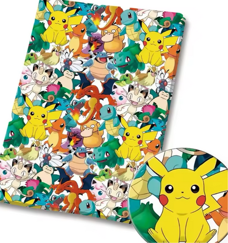 Pokemon polyCotton Fabric Half Yard (18” x 55”)