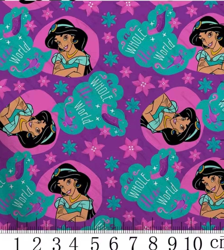 Princess Jasmine Cotton Fabric Half Yard (18” x 55”)