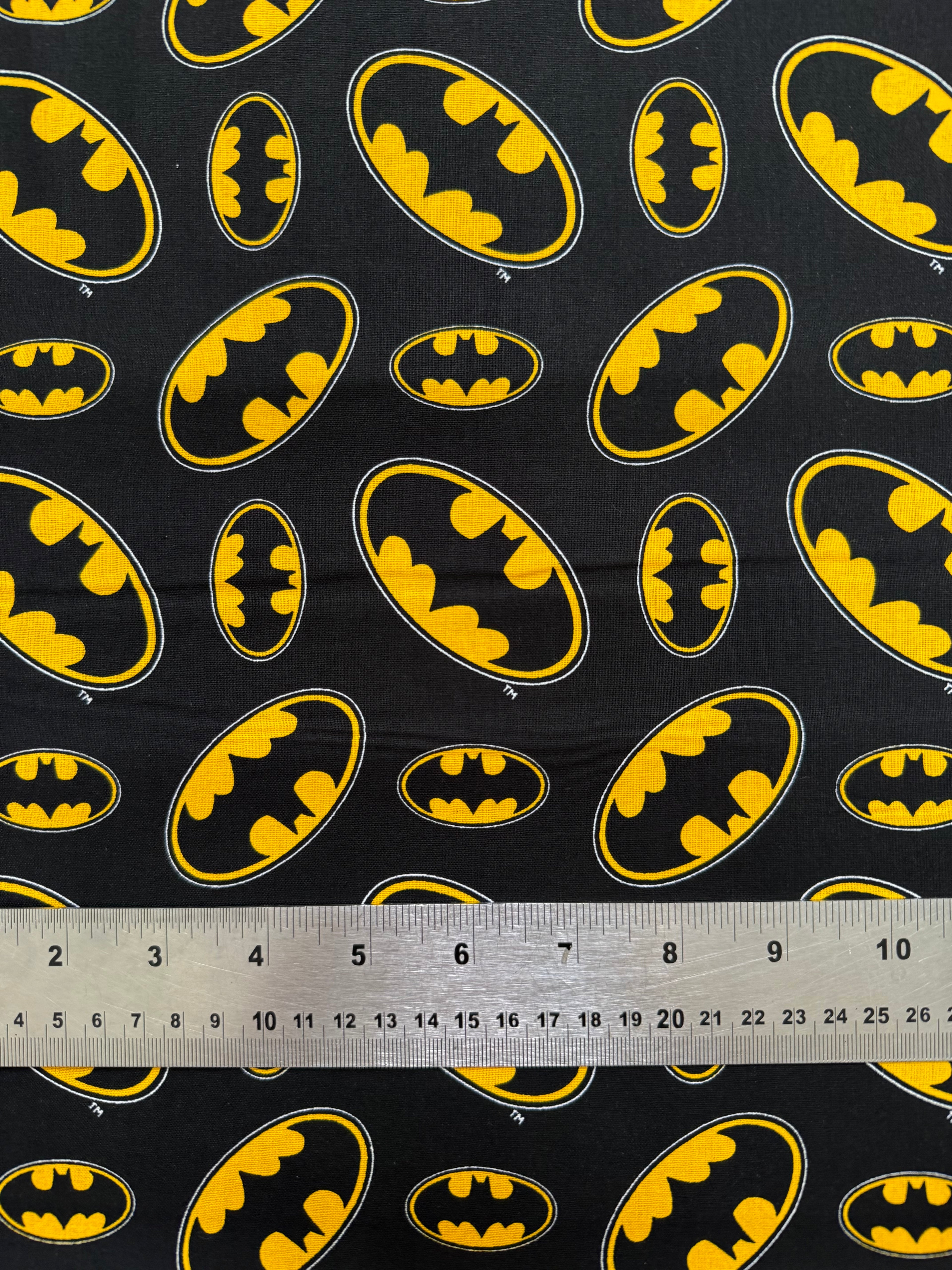 DC Comic Batman Superhero Cotton Fabric - Half Yard (18” x 55”)