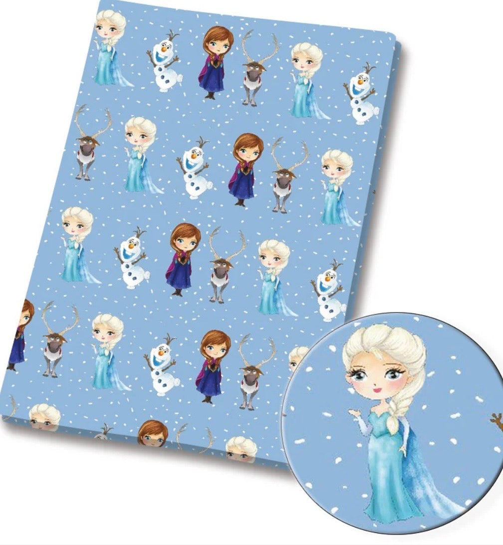 Disney Frozen Princess Anna Elsa Olaf Polycotton Fabric - Half Yard (18” x 55”) 80178