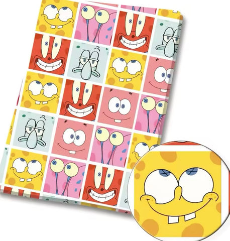 Spongebob polyCotton Fabric Half Yard (18” x 55”)