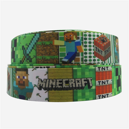 Pixel-block Game Grosgrain Ribbon 1047201