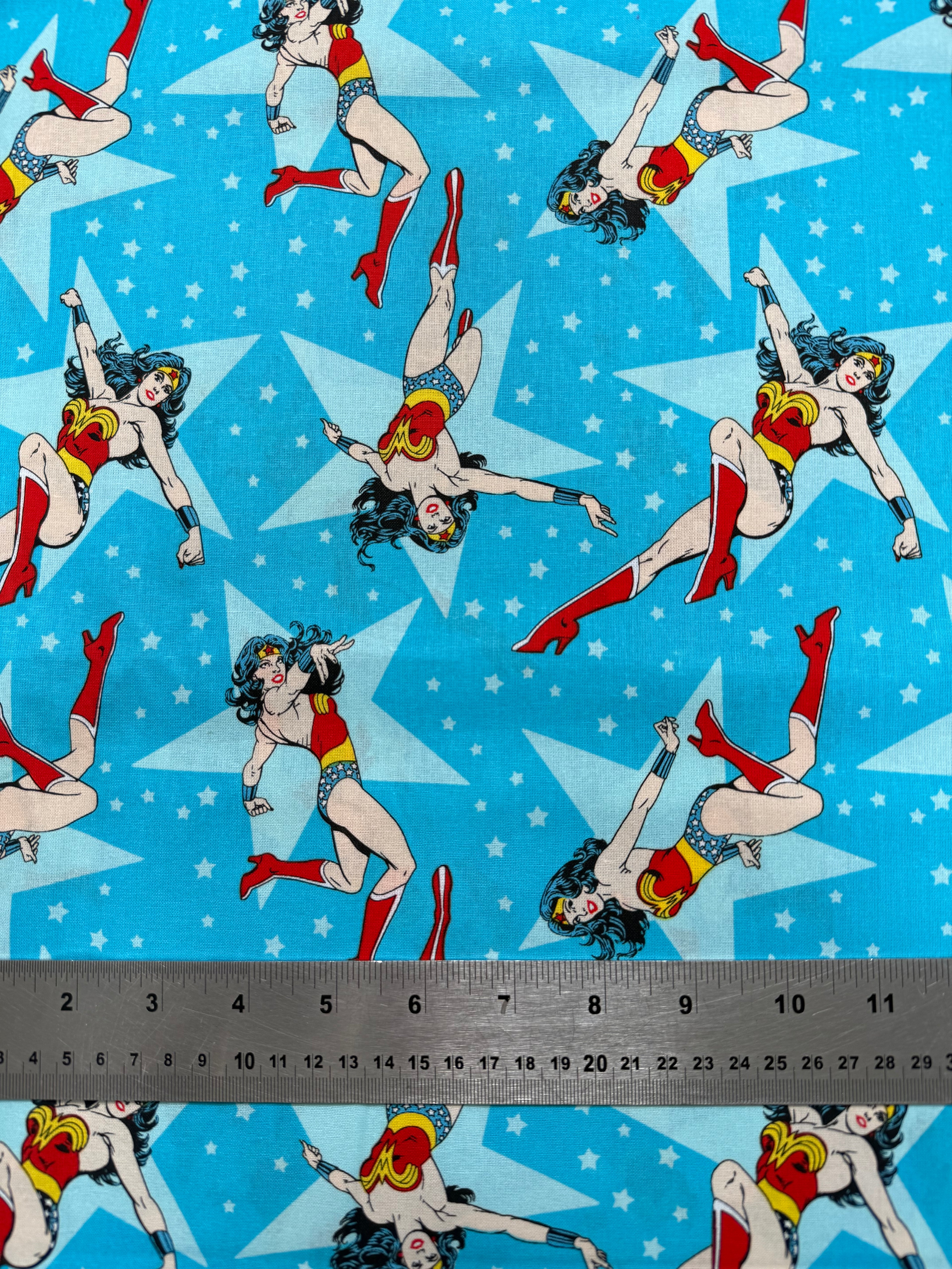 DC Comics Wonder Woman Cotton Fabric - Half Yard (18” x 55”)