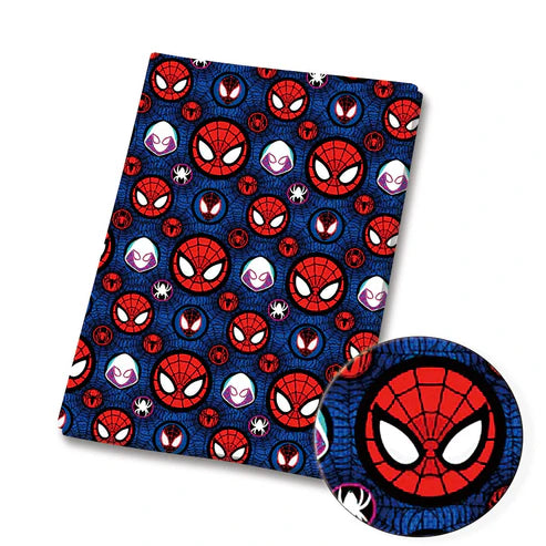 Webbed Superhero Polycotton Fabric - Half Yard (18” x 55”) 81137