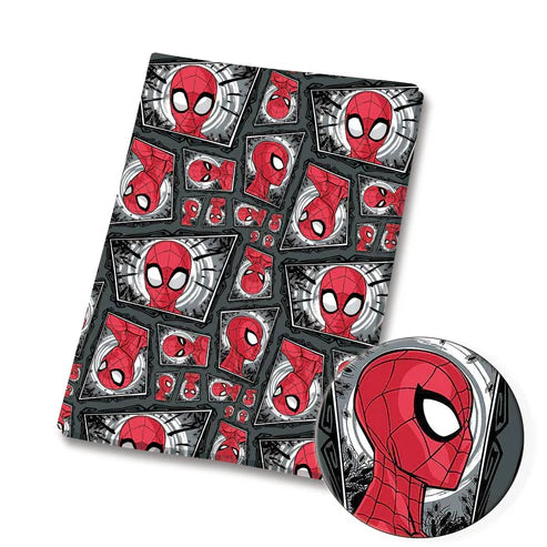 Webbed Superhero Polycotton Fabric - Half Yard (18” x 55”) 81413