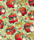 Studio Ghibli Totoro character Polycotton Fabric - Half Yard (18” x 55”) 14627