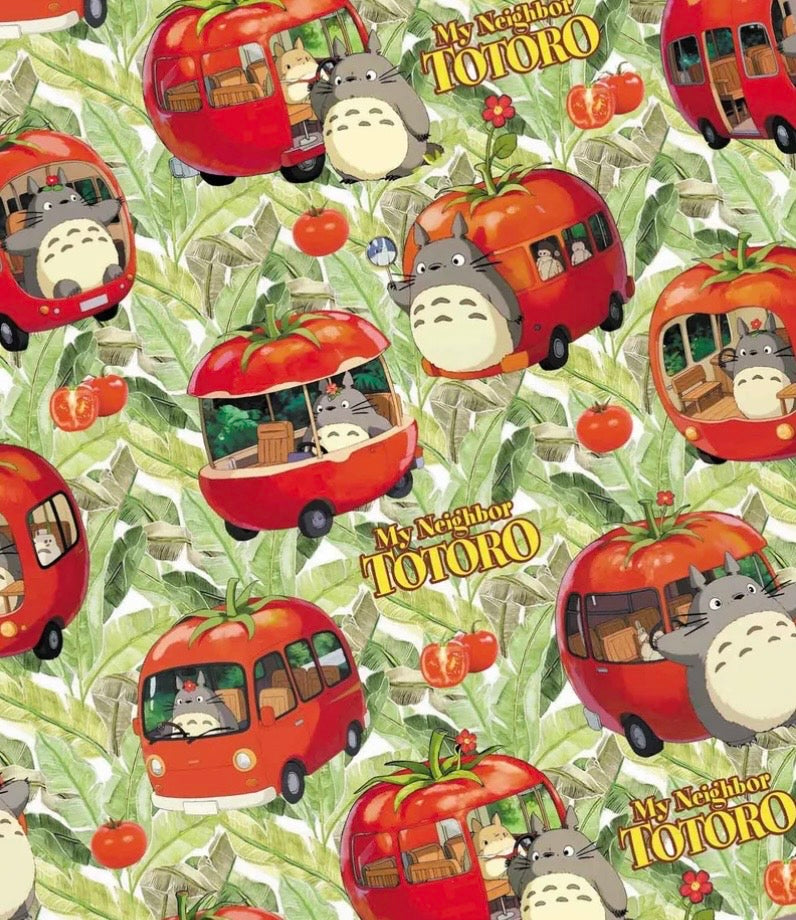 Studio Ghibli Totoro character Polycotton Fabric - Half Yard (18” x 55”) 14627