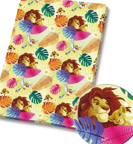 Lion King Polycotton Fabric Half Yard (18” x 50”)