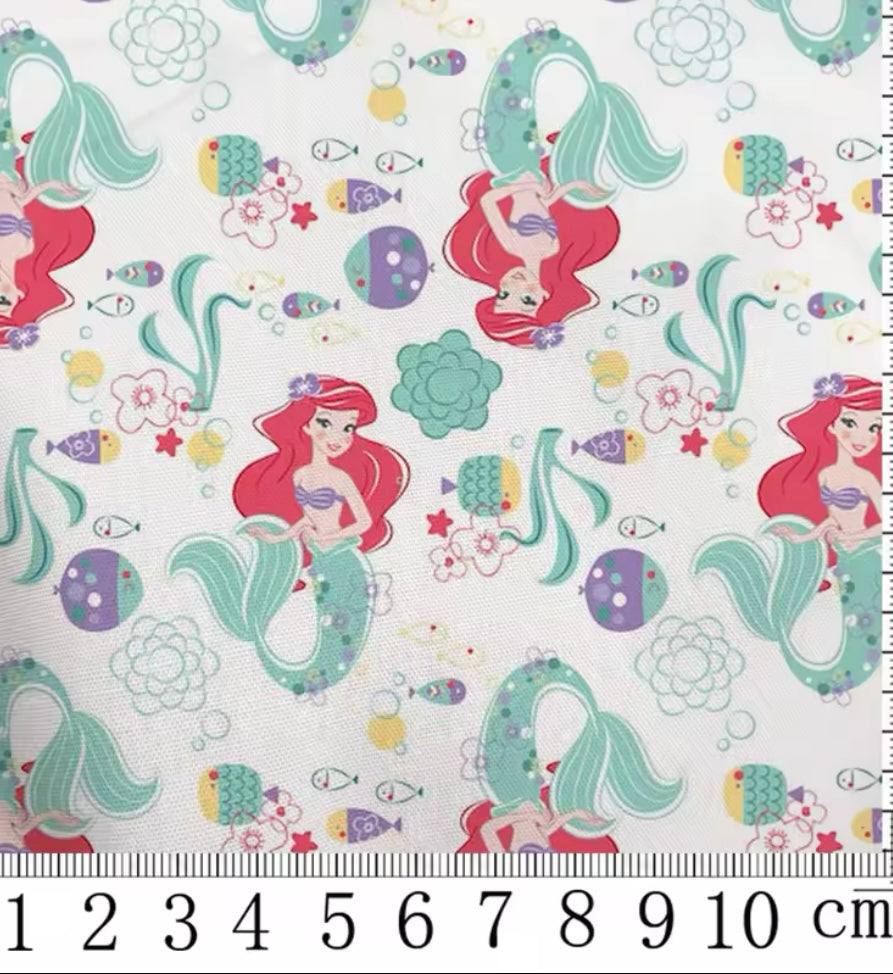 Little Mermaid polyCotton Fabric Half Yard (18” x 55”)