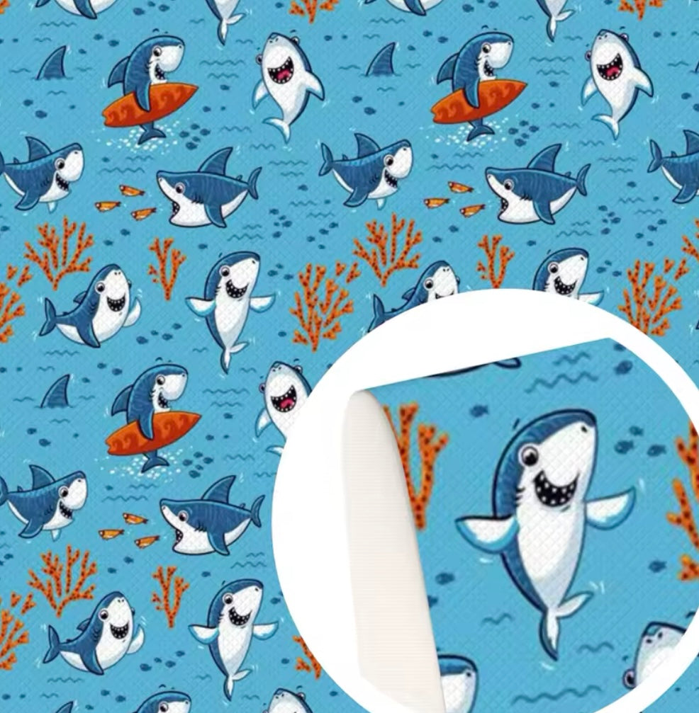 Sharks polyCotton Fabric Half Yard (18” x 55”)