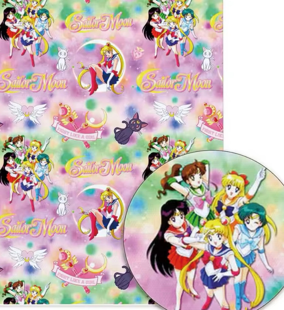 Sailor Moon polyCotton Fabric Half Yard (18” x 55”)