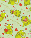 Muppets Kermit the Frog Character Polycotton Fabric - Half Yard (18” x 55”) 15286