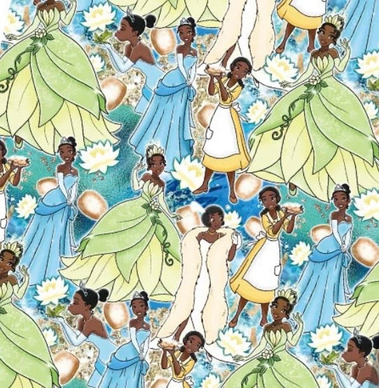 Disney Princess and the Frog Tiana character polycotton Fabric - Half Yard (18” x 55”) 45596