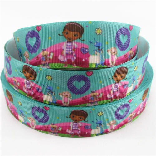 Cartoon Girl Doctor Grosgrain Ribbon 1051029