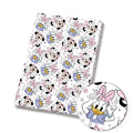 Polka Dot Mouse and Fancy Girl Duck Polycotton Fabric - Half Yard (18” x 55”) 86121