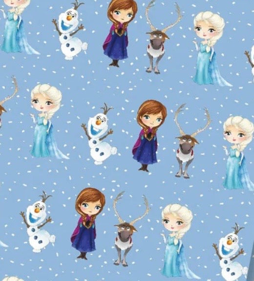 Disney Frozen Princess Anna Elsa Olaf Polycotton Fabric - Half Yard (18” x 55”) 80178