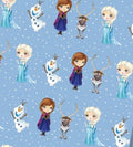 Disney Frozen Princess Anna Elsa Olaf Polycotton Fabric - Half Yard (18” x 55”) 80178