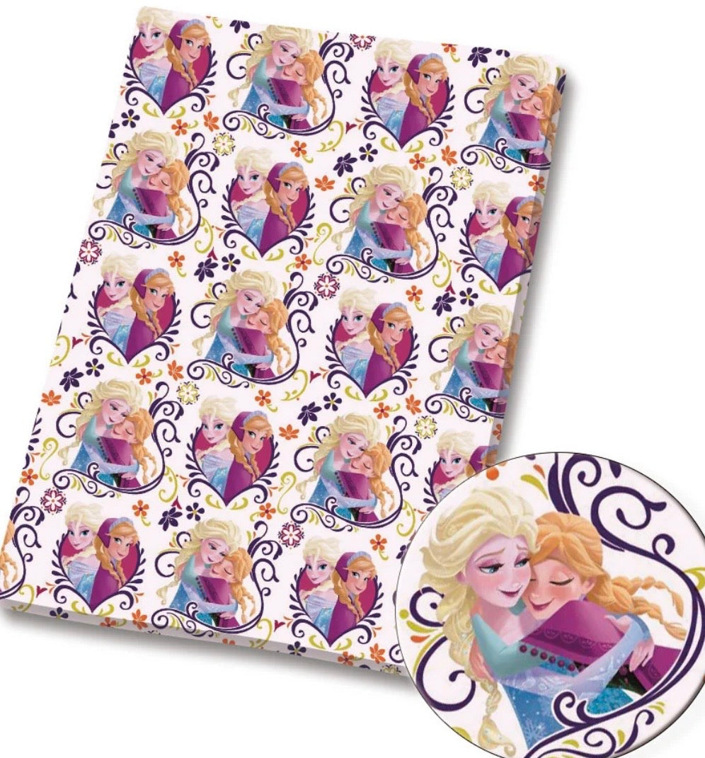 Disney Frozen Princess Anna Elsa Olaf Polycotton Fabric - Half Yard (18” x 55”) 80179