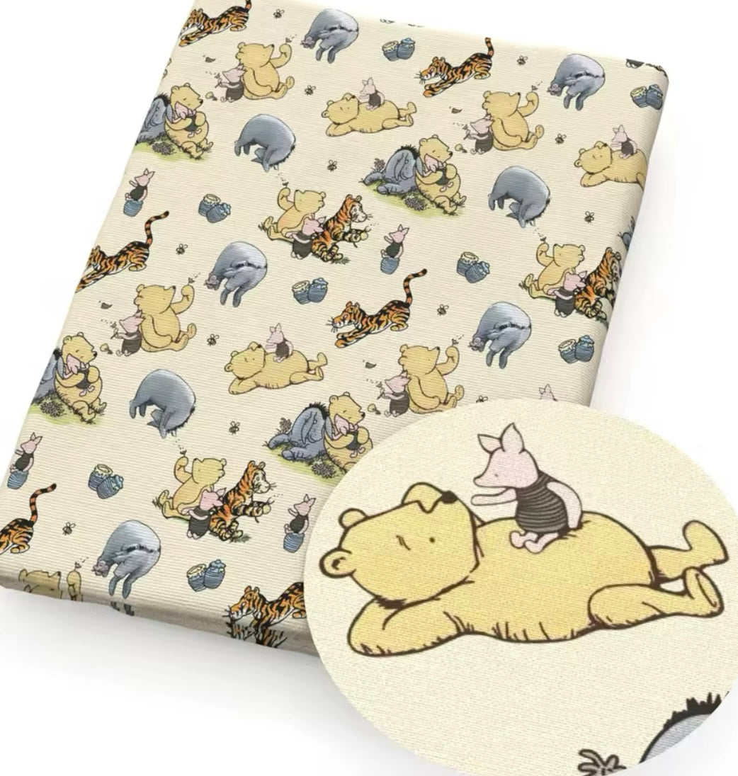 Winnie the Pooh polyCotton Fabric Half Yard (18” x 55”)