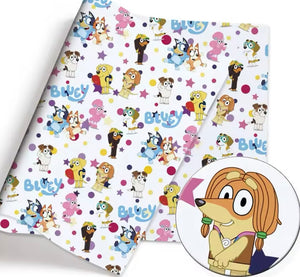 Bluey polyCotton Fabric Half Yard (18” x 55”)