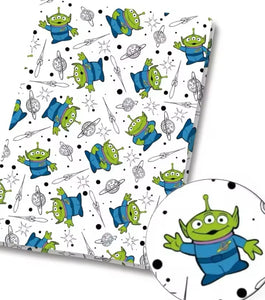 Toy Story Aliens polyCotton Fabric Half Yard (18” x 55”)