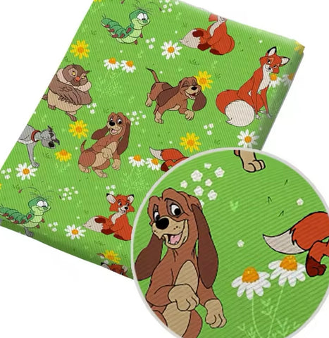 The Fox and the Hound polyCotton Fabric Half Yard (18” x 55”)