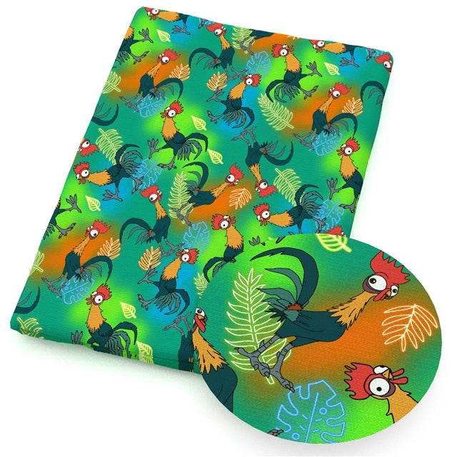 Island Princess Chicken Polycotton Fabric - Half Yard (18” x 55”) 1290239
