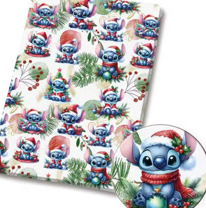 Santa Stitch polyCotton Fabric Half Yard (18” x 55”)