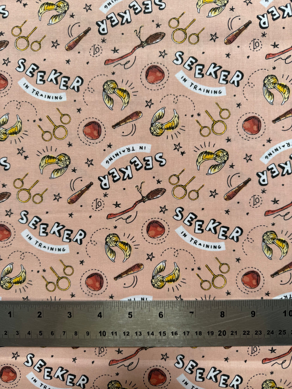 Harry Potter Quidditch Cotton Fabric - Half Yard (18” x 55”)