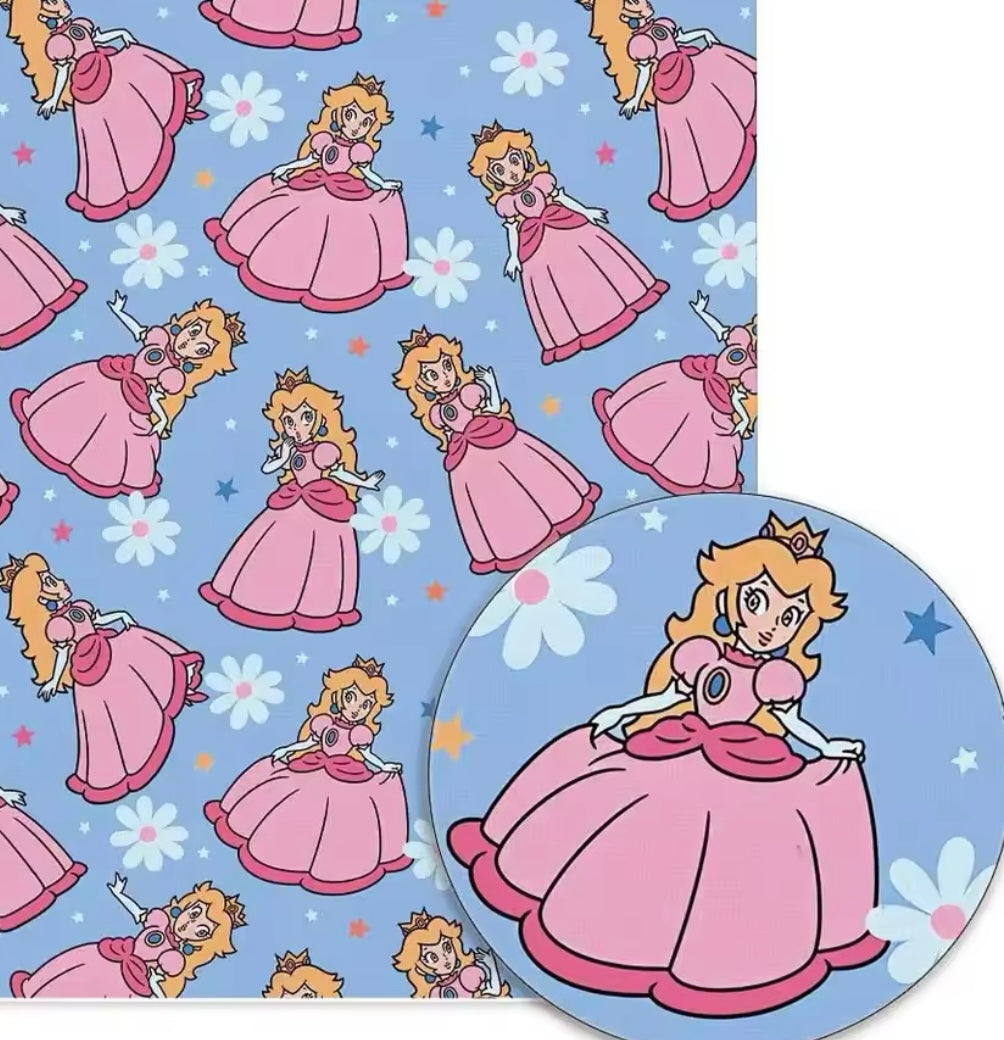 Princess Peach polyCotton Fabric Half Yard (18” x 55”)