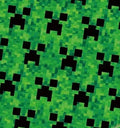 Minecraft Pixel Blocks game Creeper TNT Character Polycotton Fabric - Half Yard (18” x 55”) 9503