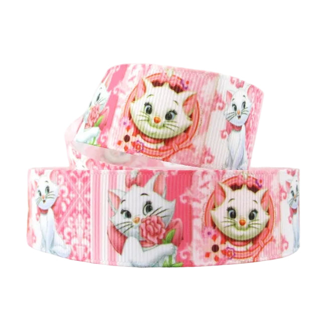 Cartoon Lady Cat Grosgrain Ribbon 1056161