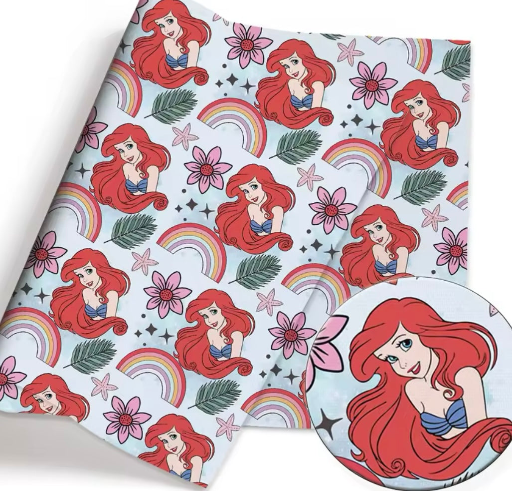 Little Mermaid polyCotton Fabric Half Yard (18” x 55”)