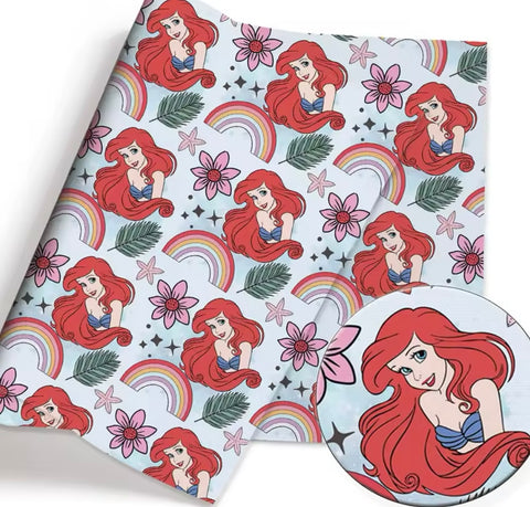 Little Mermaid polyCotton Fabric Half Yard (18” x 55”)