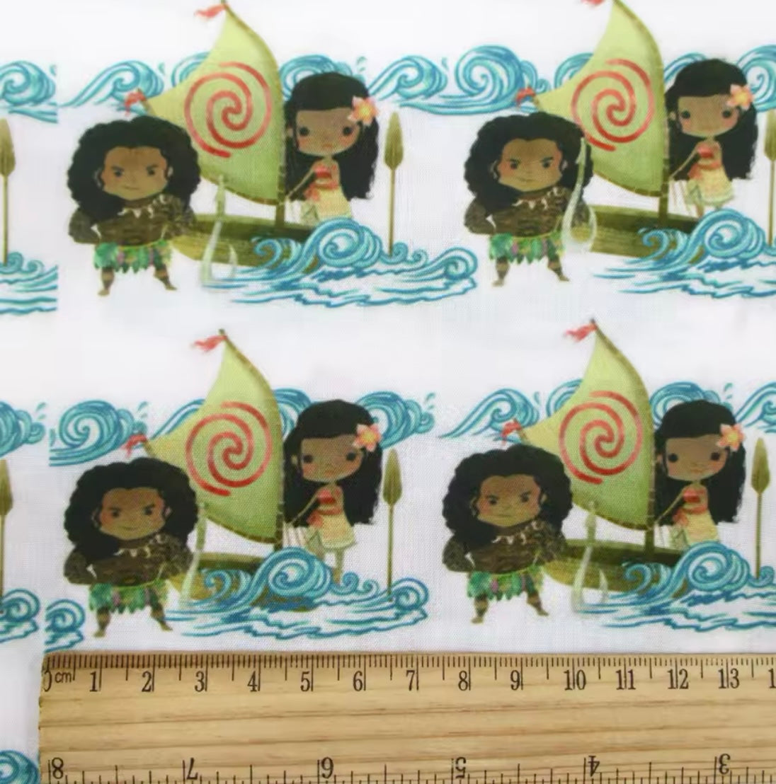 Moana and Maui polyCotton Fabric Half Yard (18” x 55”)