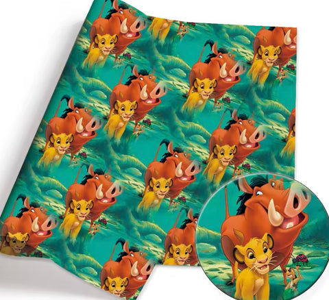 Lion King Polycotton Fabric Half Yard (18” x 50”)