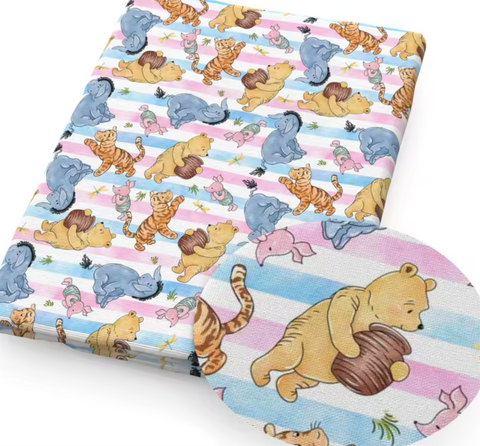 Winnie and friends polyCotton Fabric Half Yard (18” x 55”)