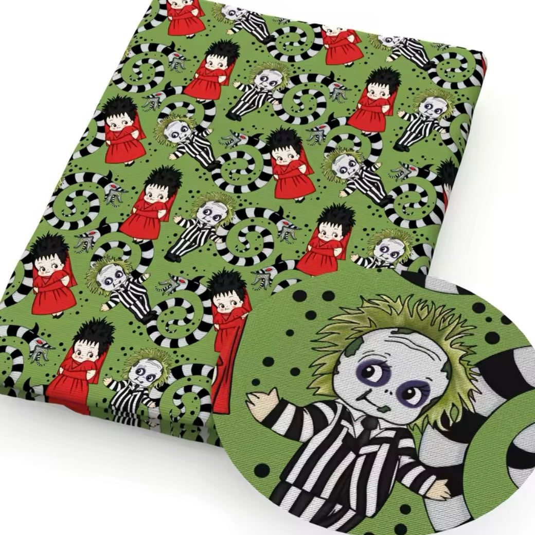 Beetlejuice polyCotton Fabric Half Yard (18” x 55”)