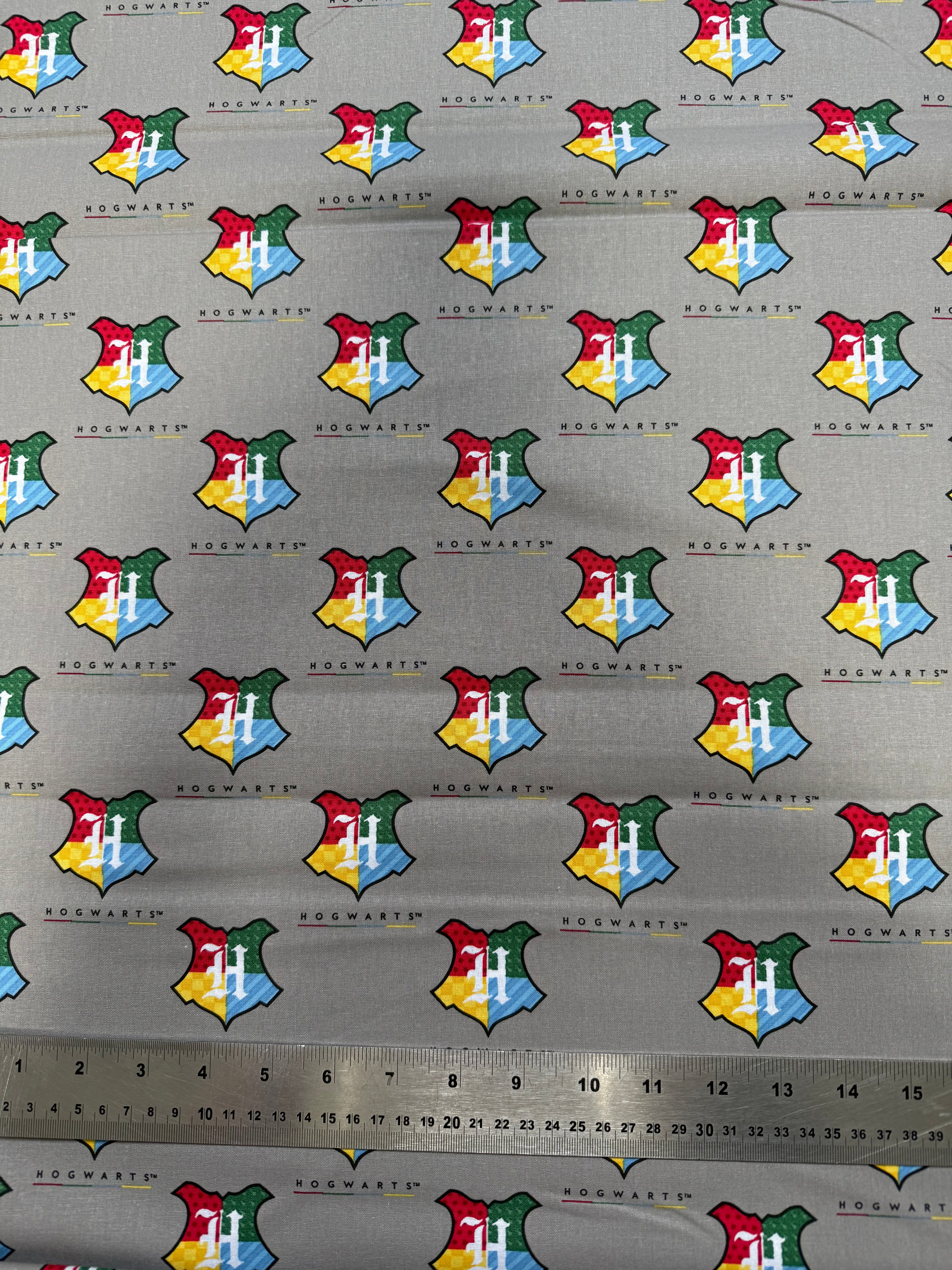 Harry Potter Hogwarts Cotton Fabric - Half Yard (18” x 55”)