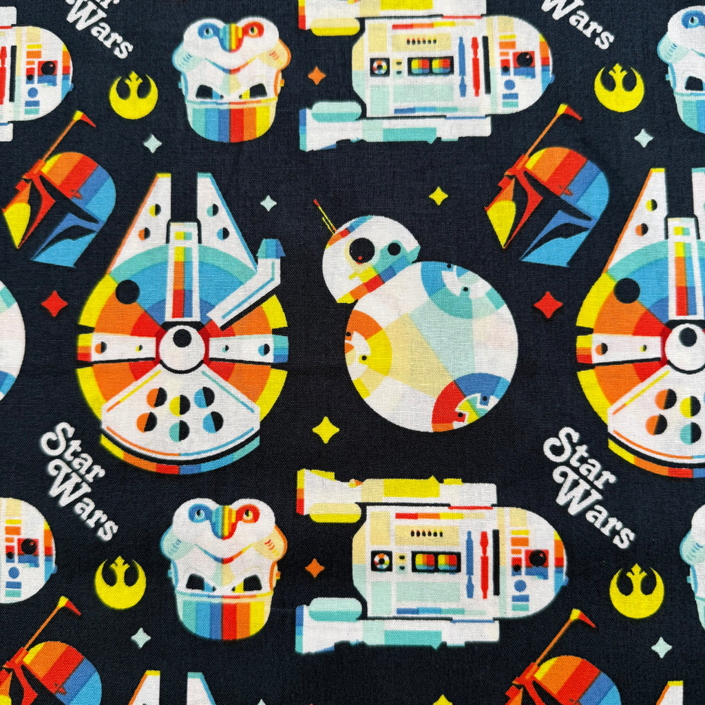 Star Wars Cotton Fabric - Half Yard (18” x 55”)