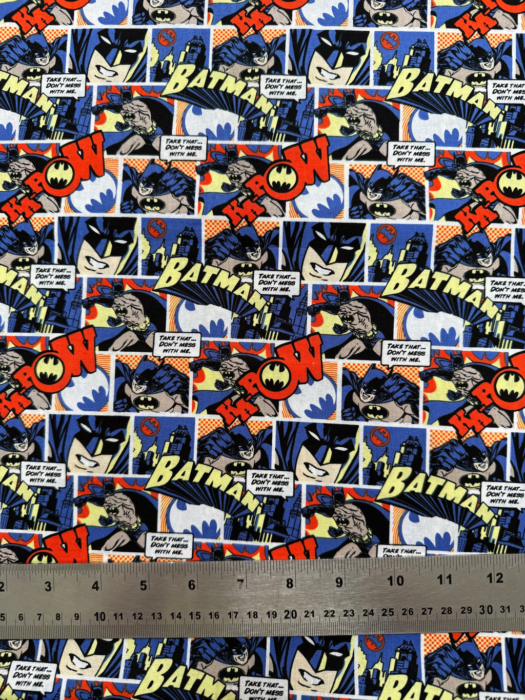 DC Comic Batman Superhero Cotton Fabric - Half Yard (18” x 55”)